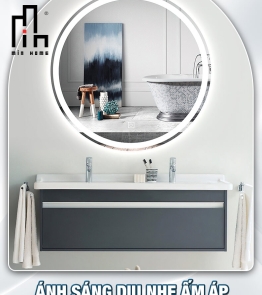 Gương tròn led trước MinHome