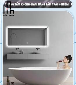 Gương chữ nhật led trước MINHOME