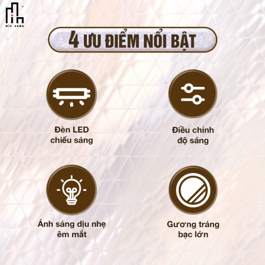 Gương giọt nước led sau MINHOME