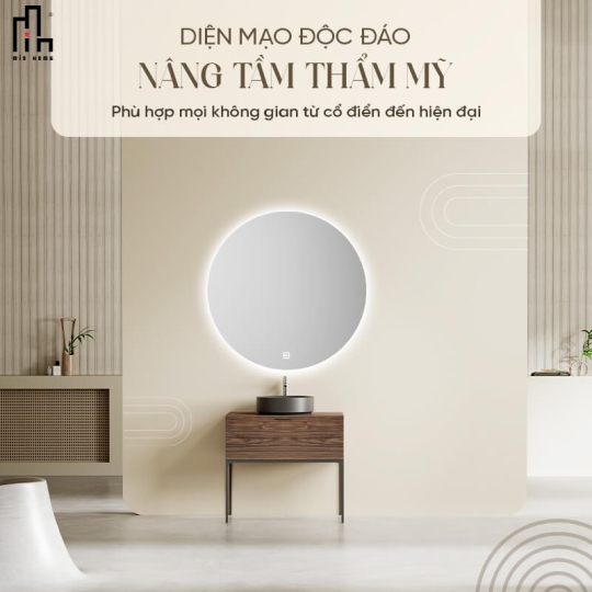 Gương tròn led sau MinHome Classic