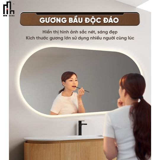 Gương bầu led sau Minhome classic