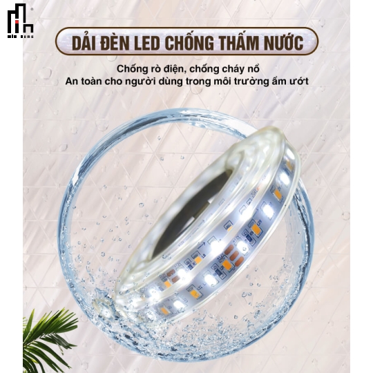 Gương giọt nước led sau MINHOME