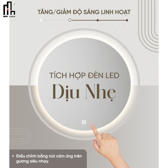 Gương tròn led sau MinHome Classic