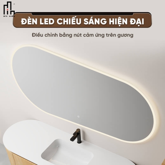 Gương bầu led sau Minhome classic