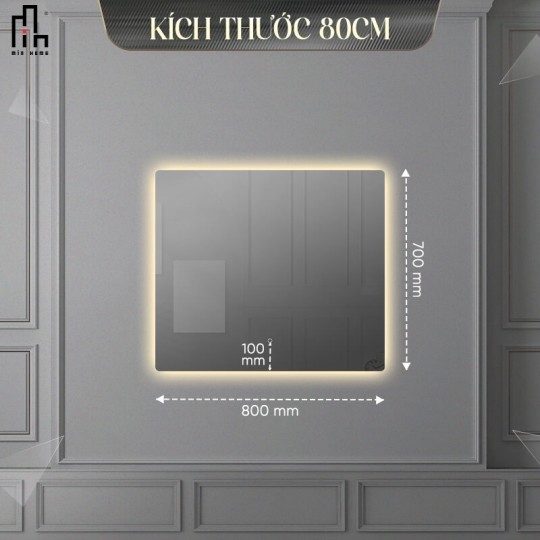 Gương chữ nhật led sau Minhome Classic