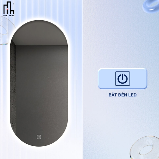Gương oval led sau MINHOME