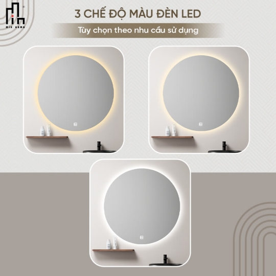 Gương tròn led sau MinHome Classic