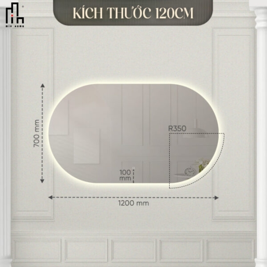 Gương oval Enic Classic