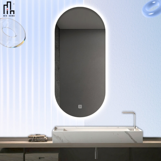 Gương oval led sau MINHOME