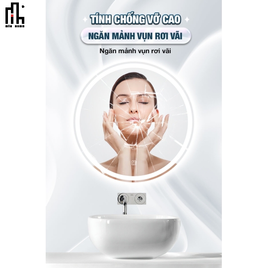 Gương tròn led trước MinHome