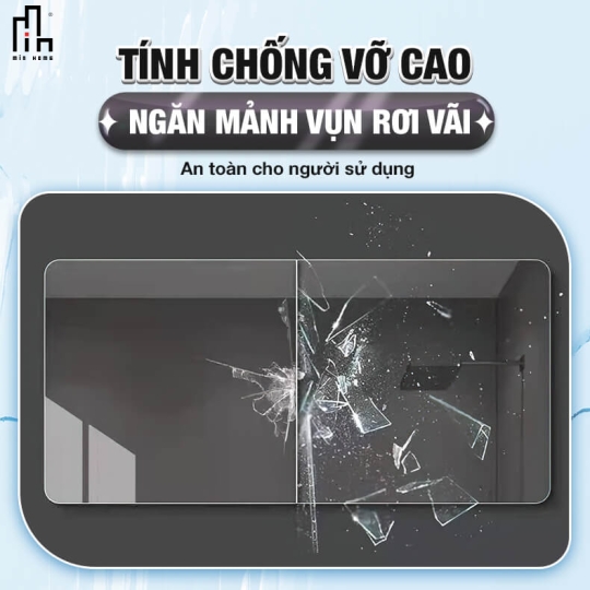 Gương chữ nhật led trước MINHOME