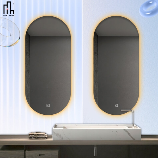 Gương oval led sau MINHOME
