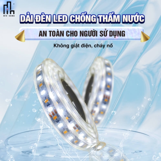 Gương chữ nhật led tròn MinHome
