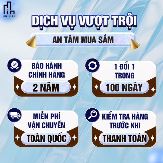 Gương chữ nhật led tròn MinHome