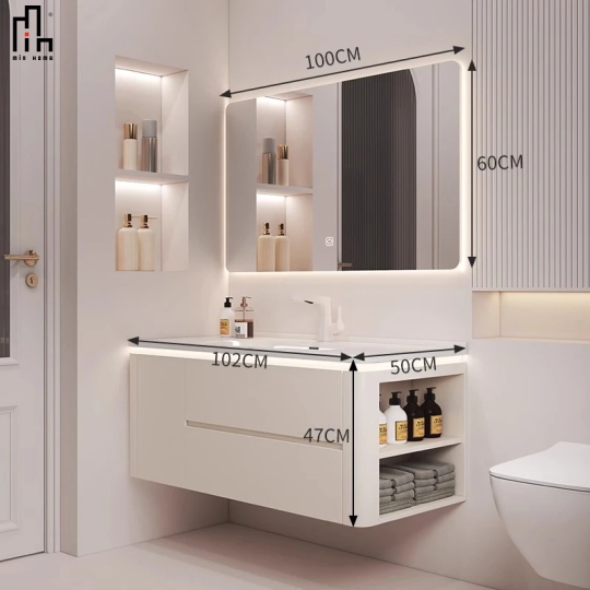 Bộ Tủ Phòng Tắm Kết Hợp Lavabo BST141