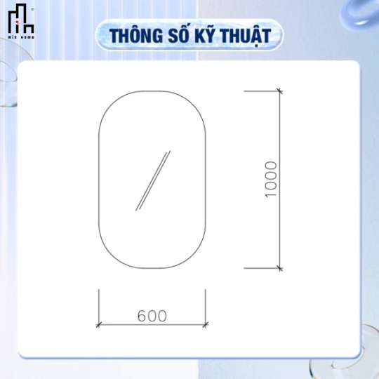 Gương oval led sau MINHOME