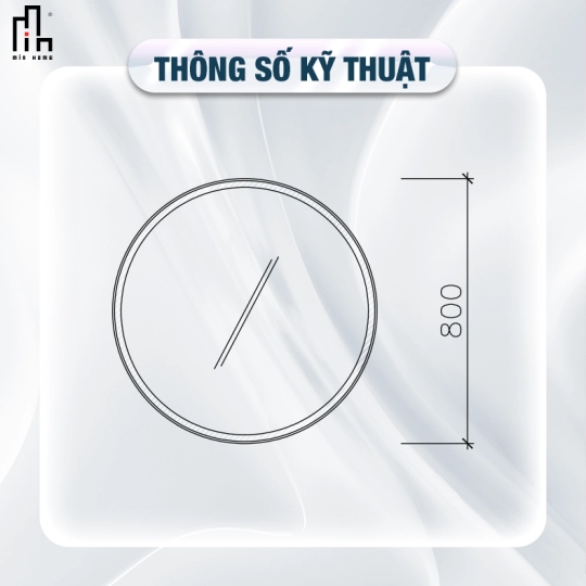 Gương tròn led trước MinHome