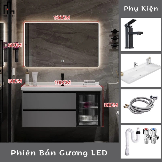 Bộ Tủ Chậu Phòng Tắm Hiện Đại TK04