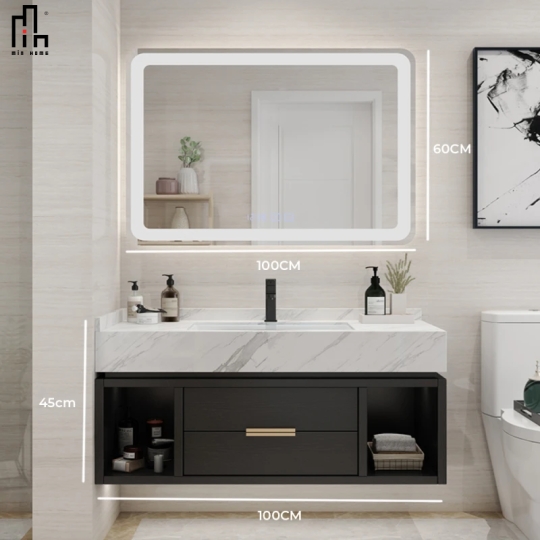 Bộ Tủ Chậu Phòng Tắm Thông Minh VIBA CA030