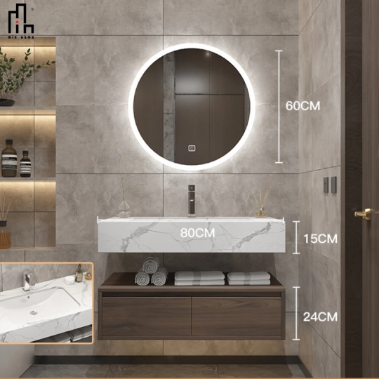Bộ Tủ Phòng Tắm Kết Hợp Lavabo CA018