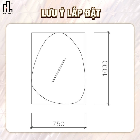 Gương giọt nước led sau MINHOME