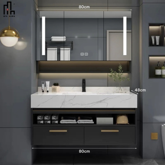Bộ Tủ Chậu Phòng Tắm Cao Cấp CA37